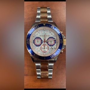 **  PRICE DROP **. MICHAEL KORS MK-5794 men’s analog watch, Silver and Rose Gold